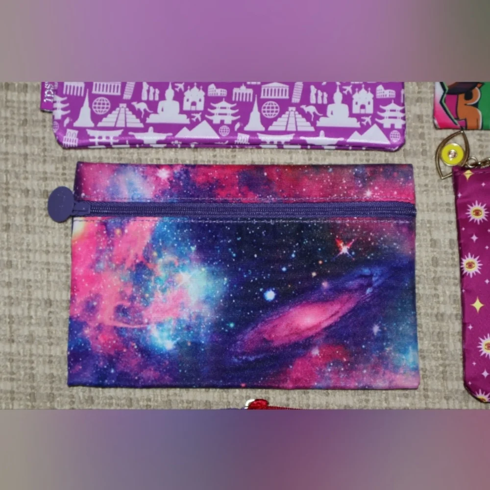 5/$15 Ipsy Purple, Different Themed Glam/Makeup Bags.